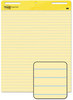 A Picture of product MMM-561 Post-it® Easel Pads Super Sticky Self-Stick Vertical-Orientation Presentation Format (1.5" Rule), 25 x 30, Yellow, Sheets, 2/Carton
