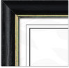 A Picture of product DAX-N17981BT DAX® Two-Tone Document/Diploma Frame,  Wood, 8 1/2 x 11, Black w/Gold Leaf Trim