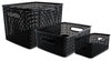 A Picture of product AVT-40329 Advantus® Weave Bins, 13 5/8 x 10 3/4 x 9, Plastic, Black, 3 Bins
