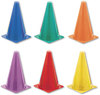 A Picture of product CSI-TC9SET Champion Sports Indoor/Outdoor Cone Set,  Vinyl, Assorted Colors, 6/Set