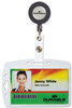 A Picture of product DBL-801219 Durable® ID/Security Card Holder Sets,  Vertical/Horizontal, With Reel, Clear, 10/Pack