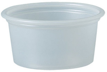 SOLO® Cup Company Polystyrene Portion Cups,  3/4 oz, Translucent, 2500/Carton
