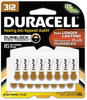 A Picture of product DUR-DA312B16ZM09 Duracell® Button Cell Hearing Aid Battery #312, 16/Pk