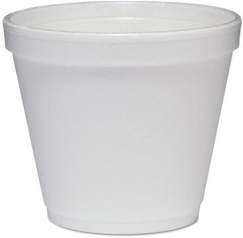 Dart® Foam Container,  Foam, 8oz, White, 1000/Carton