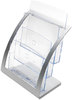 A Picture of product DEF-693745 deflecto® Three-Tier Literature Holder,  11-1/4w x 6-15/16d x 13-5/16h, Silver
