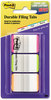 A Picture of product MMM-686LPGO Post-It® 1" Tabs Lined 1/5-Cut, Assorted Bright Colors, Wide, 66/Pack