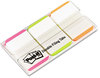 A Picture of product MMM-686LPGO Post-It® 1" Tabs Lined 1/5-Cut, Assorted Bright Colors, Wide, 66/Pack