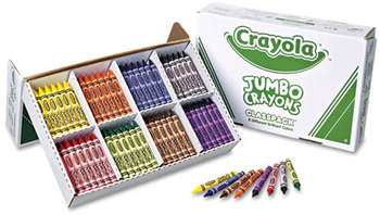 Crayola® Jumbo Classpack® Crayons,  25 Each of 8 Colors, 200/Set