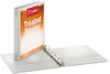 A Picture of product CRD-32200 Cardinal® Treated Binder ClearVue™ Locking Round Ring Binder,  1" Cap, 11 x 8 1/2, White