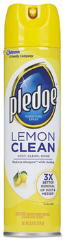 Pledge® Furniture Polish,  Lemon, 9.7 oz, Aerosol, 12/Carton