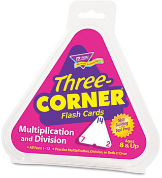 TREND® Three-Corner Flash Cards,  8 & Up, 48/Set