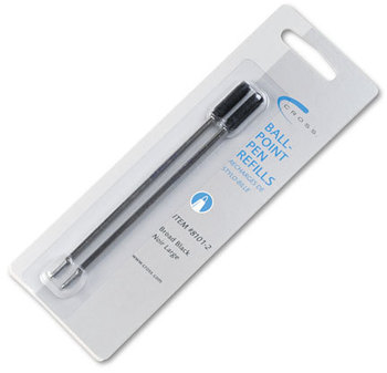 Cross® Refills for Cross® Ballpoint Pens,  Broad, Black Ink, 2/Pack