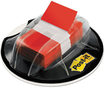 Post-it® Flags in a Desk Grip Dispenser Page 1 x 1.75, Red, 200/Dispenser