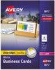 A Picture of product AVE-5877 Avery® Premium Clean Edge® Business Cards Laser, 2 x 3.5, White, 400 10 Cards/Sheet, 40 Sheets/Box