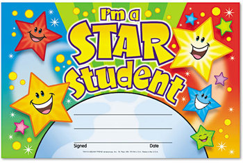 TREND® Recognition Awards,  I'm a Star Student, 8 1/2w by 5 1/2h, 30/Pack
