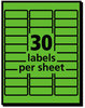 A Picture of product AVE-5971 Avery® High-Visibility ID Labels Permanent Laser 1 x 2.63, Neon Green, 750/Pack