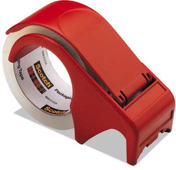 Scotch® Compact and Quick Loading Dispenser for Box Sealing Tape,  3" Core, Plastic, Red