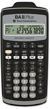 Texas Instruments BAIIPlus Financial Calculator,  10-Digit LCD
