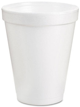 Dart® Foam Drink Cups,  8oz, White, 25/Pack
