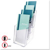 A Picture of product DEF-77701 deflecto® Multi Compartment DocuHolder®,  Four Compartments, 4-7/8w x 8d x 10h, Clear