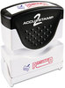 A Picture of product COS-035521 ACCUSTAMP2® Pre-Inked Shutter Stamp with Microban®,  Red/Blue, POSTED, 1 5/8 x 1/2