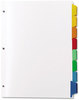 A Picture of product AVE-11424 Avery® Print & Apply Index Maker® Clear Label Dividers with Easy Printable Strip and Color Tabs 8-Tab, 11 x 8.5, White, Traditional 25 Sets