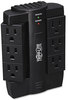 A Picture of product TRP-SWIVEL6 Tripp Lite Protect It!™ Swivel6 Six-Outlet, Direct Plug-in Surge Suppressor,  6 Outlets, 1500 Joules, Black