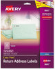 A Picture of product AVE-8667 Avery® Matte Clear Easy Peel® Mailing Labels with Sure Feed® Technology Inkjet Printers, 0.5 x 1.75, 80/Sheet, 25 Sheets/Pack