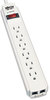 A Picture of product TRP-TLP604TEL Tripp Lite Protect It!™ Six-Outlet Surge Suppressor,  6 Outlets, 4 ft Cord, 790 Joules, White