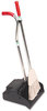 A Picture of product UNG-EDPBR Unger® Ergo Dust Pan with Broom,  12 Wide, Metal w/Vinyl Coated Handle, Black/Silver