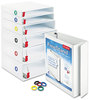 A Picture of product CRD-43150 Cardinal® FreeStand™ Easy Open® Locking Slant-D® Ring Binder,  5" Cap, 11 x 8 1/2, White