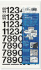 A Picture of product CHA-01130 Chartpak® Press-On Vinyl Letters & Numbers,  Self Adhesive, Black, 1"h, 44/Pack