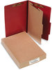 A Picture of product ACC-16034 ACCO Pressboard Classification Folders 2" Expansion, 1 Divider, 4 Fasteners, Legal Size, Earth Red Exterior, 10/Box