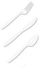 A Picture of product DXE-PFM21 Dixie® Plastic Cutlery,  Mediumweight Forks, White, 1000/Carton