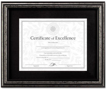 DAX® Antique Brushed Charcoal Wood Document Frame,  Desk/Wall, Wood, 11 x 14, Antique Charcoal Brushed Finish