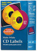 A Picture of product AVE-8691 Avery® CD Labels Inkjet Matte White, 100/Pack