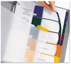 A Picture of product AVE-11816 Avery® Customizable Table of Contents Ready Index® Plastic Multicolor Dividers with Printable Section Titles Tabs, 5-Tab, 1 to 5, 11 x 8.5, Translucent, Set