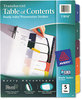 A Picture of product AVE-11816 Avery® Customizable Table of Contents Ready Index® Plastic Multicolor Dividers with Printable Section Titles Tabs, 5-Tab, 1 to 5, 11 x 8.5, Translucent, Set