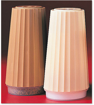 Diamond Crystal Classic Disposable Shakers,  Salt/Pepper, White/Black, 1.5oz/4oz, 12 pk/Carton
