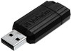 A Picture of product VER-49071 Verbatim® PinStripe USB Flash Drive. 128 GB. Black.