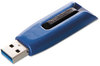 A Picture of product VER-49807 Verbatim® V3 Max USB 3.0 Flash Drive,  64GB, Metallic Blue
