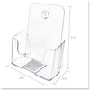 A Picture of product DEF-74901 deflecto® DocuHolder® for Countertop or Wall Mount Use,  6-1/2w x 3-3/4d x 7-3/4h, Clear
