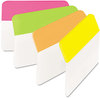 A Picture of product MMM-686APLOY Post-it® 2" Angled Tabs Plain Solid Color 1/5-Cut, Assorted Brights Colors, Wide, 24/Pack