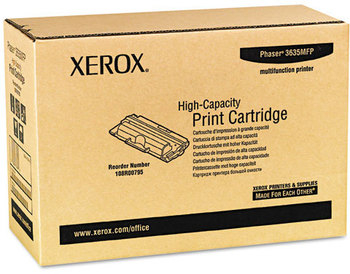 Xerox® 108R00793, 108R00795 Laser Cartridge High-Yield Toner, 10,000 Page-Yield, Black