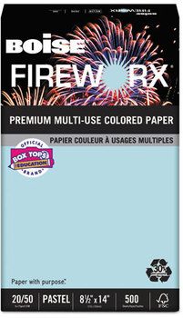 20lb 500 Sheets/Ream 8-1/2 x 14 BOISE Cascade Paper MP2204IY FIREWORX Colored Paper Flashing Ivory