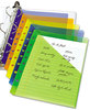 A Picture of product AVE-75307 Avery® Mini Size Binder Pockets Small Standard, 7-Hole Punched, Assorted, 9.25 x 5.5, 5/Pack