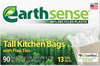 A Picture of product WBI-GES6FK90 Earthsense® Recycled Can Liners,  13gal, .7 Mil, 23 3/4 x 28, White, 90 Bags/Box