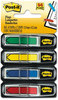 A Picture of product MMM-684ARR3 Post-it® Flags Arrow 1/2" 0.5" Page Assorted Primary, 24/Color, 96 Flags/Pack