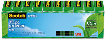 Scotch® Magic™ Greener Tape,  3/4" x 900", 1" Core, 10/Pack