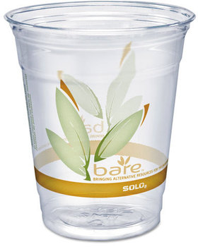 SOLO® Cup Company Bare® Eco-Forward® RPET Cold Cups. 12-14 oz. Bare Design. 50/Bag, 20 bags/carton.